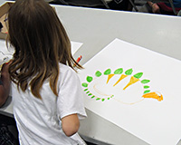 colorful kids dinosaur sketch